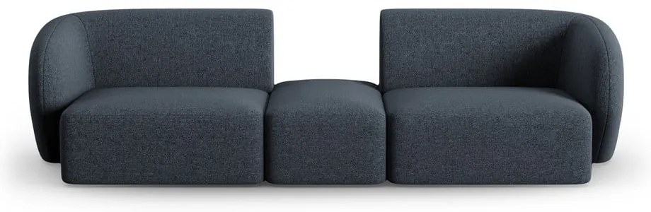 Niebieska sofa z tkaniny szenilowej 246 cm Paolo – Milo Casa