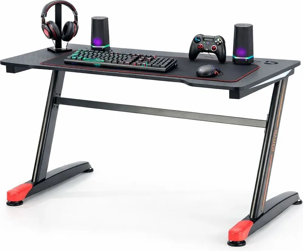 Czarne biurko gamingowe S8-L40