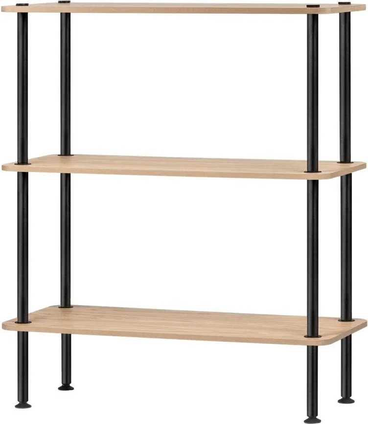 Regał w dekorze dębu w naturalnym kolorze 80x90,5x35 cm Teidi – noo.ma