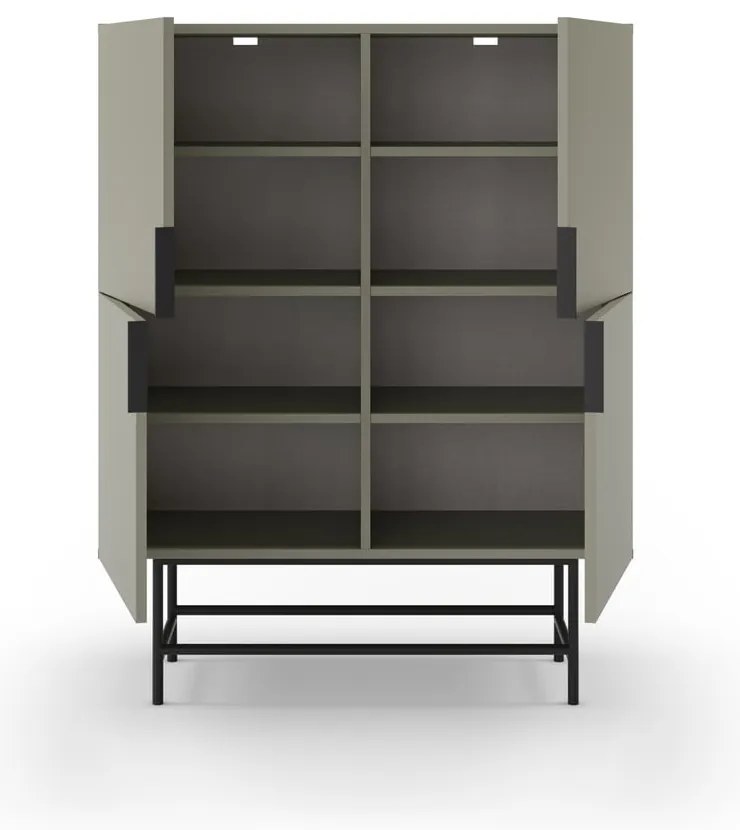 Zielonoszara szafka 100x128 cm Eldia – Marckeric