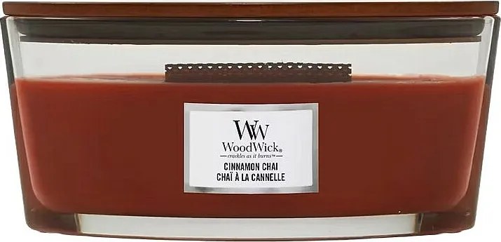 Świeca zapachowa elipsa, Cinnamon Chai, czerwony 453 gr