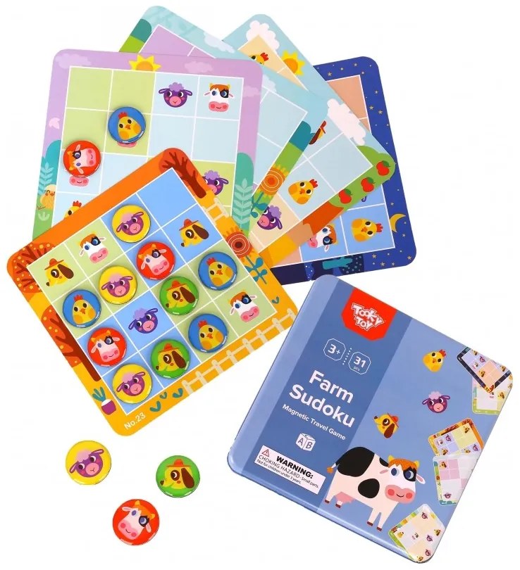 Tooky toy gra sudoku dla dzieci wersja farma