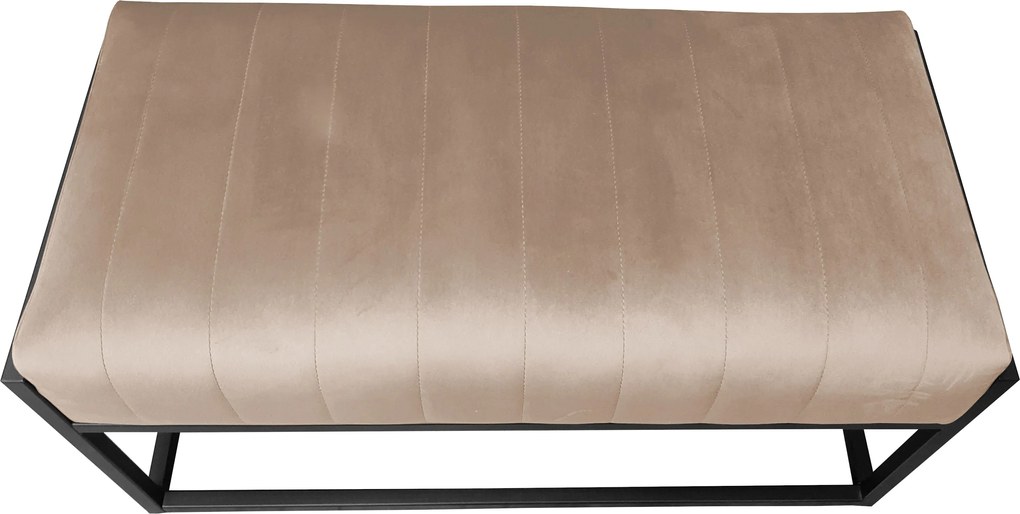 Ławka KAYA tkanina Welur loft ławka metal : Kolor Stelaża - Czarny , Kolor tkaniny - VELVET - MG06, Typ tkaniny - Velvet