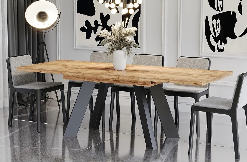 Stół rozkładany COMO 130(210)x80 dąb złoty craft