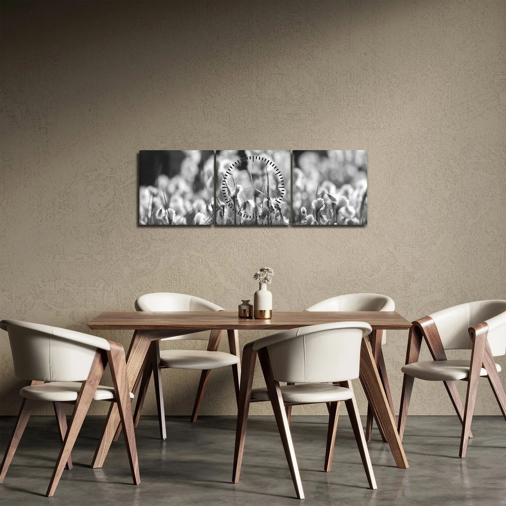 Obraz - Letnia łąka (z zegarem) (90x30 cm)