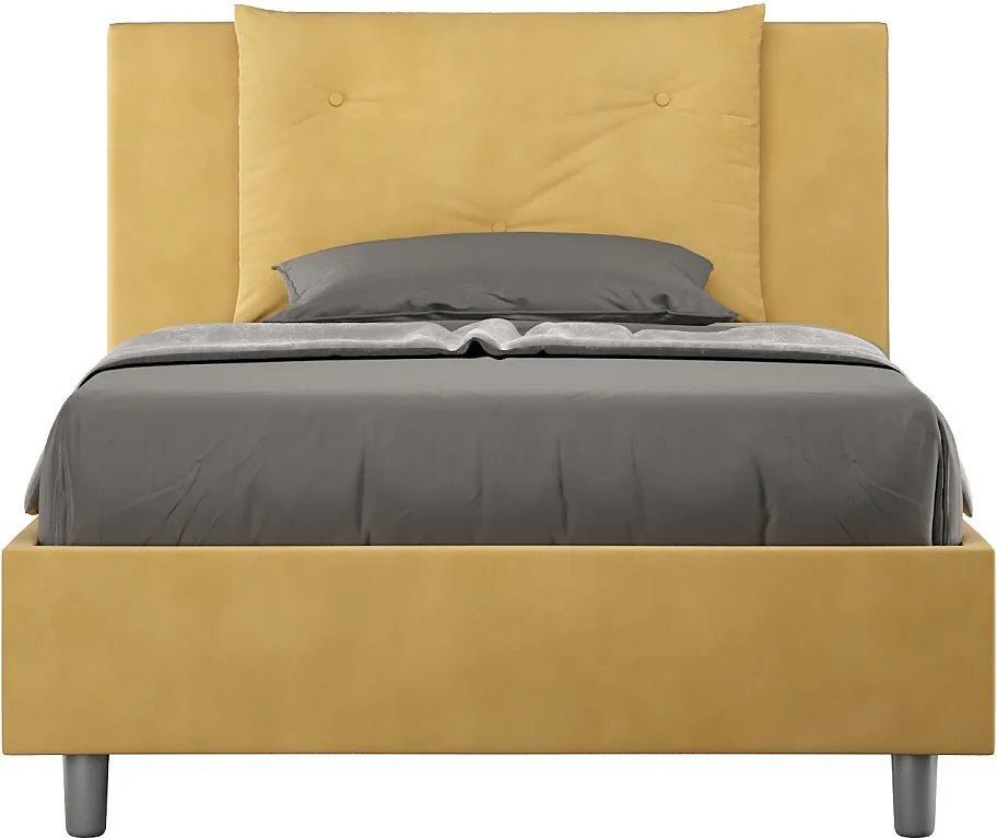 Łóżko bez stelaża tapicerowane 120x200 microfibra okra Appia