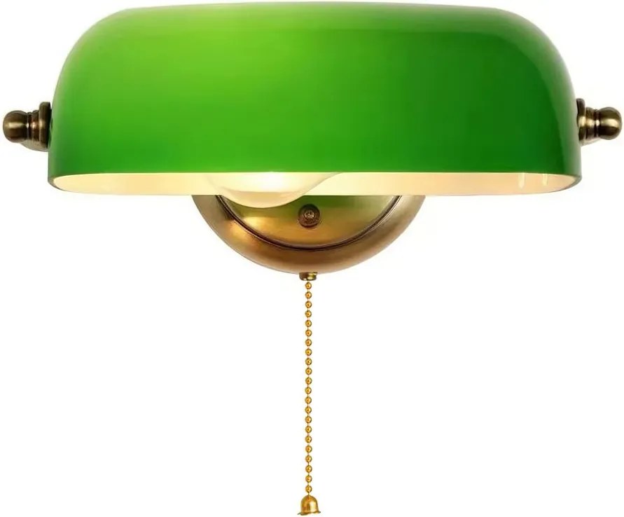 Brilagi - Kinkiet BANK OFFICE 1xE27/60W/230V mosiądz/zielony