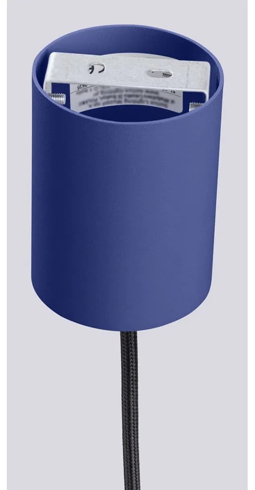 Ciemnoniebieska lampa wisząca ze szklanym kloszem ø 12 cm Orbital – Sollux