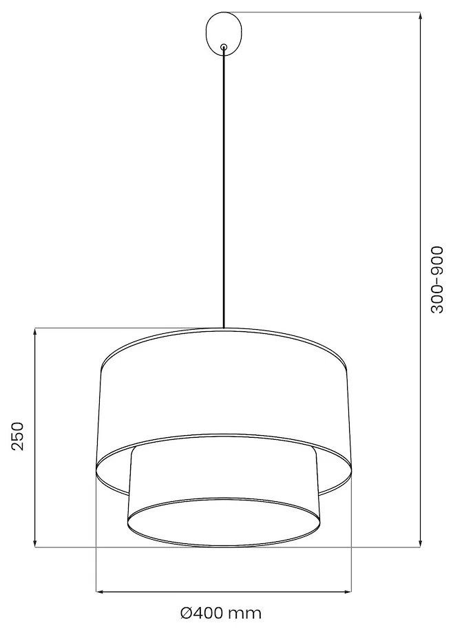 Lampa wisząca naturalna boho BUENO 1xE27