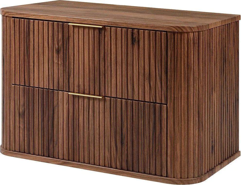 Szafka łazienkowa pod umywalkę wiszącą, dąb orzech, 80,4 x 51,7 x 41,5 cm