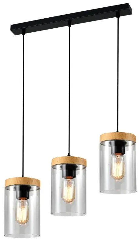Potrójna lampa wisząca czarna - K448 K4-N37