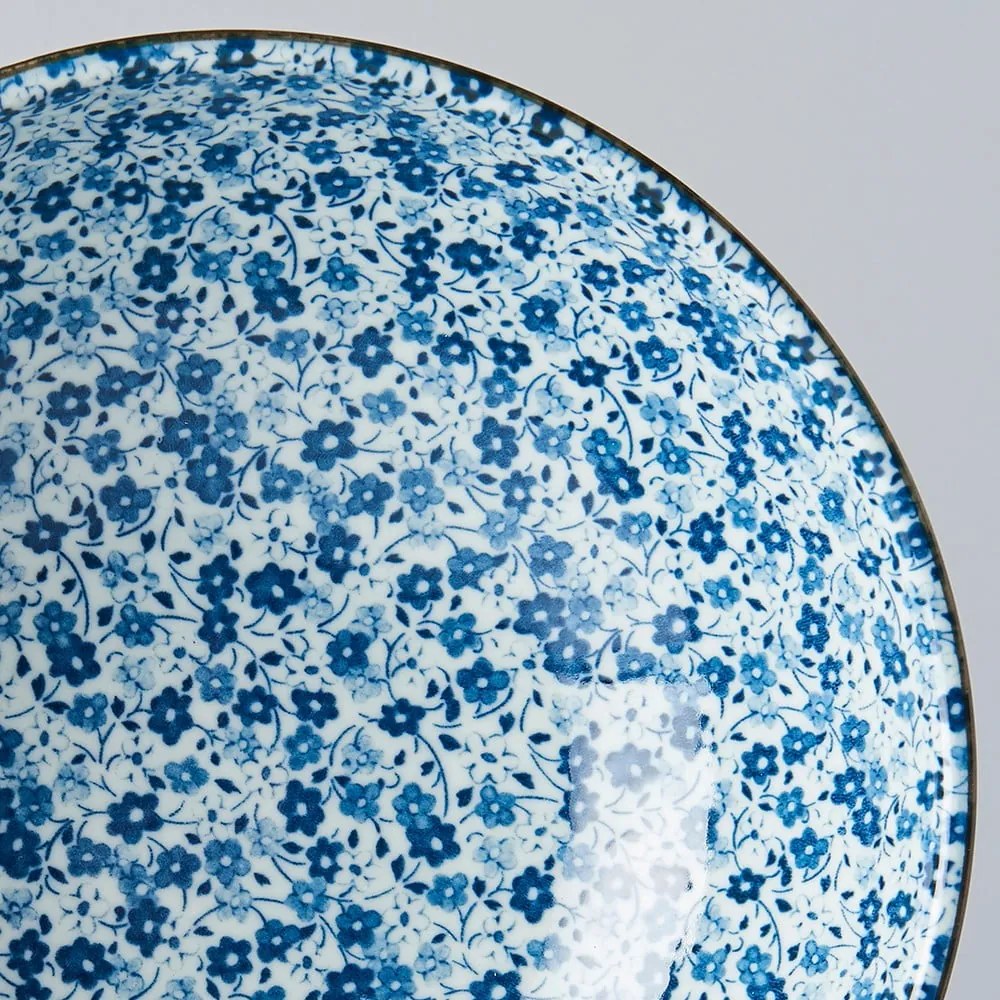 Niebiesko-biała miska ceramiczna MIJ Daisy, ø 21,5 cm
