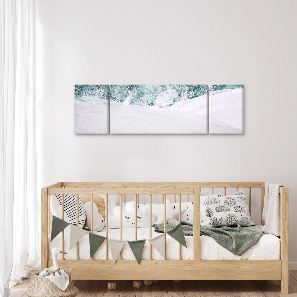 Obraz - Turkusowa abstrakcja (170x50 cm)