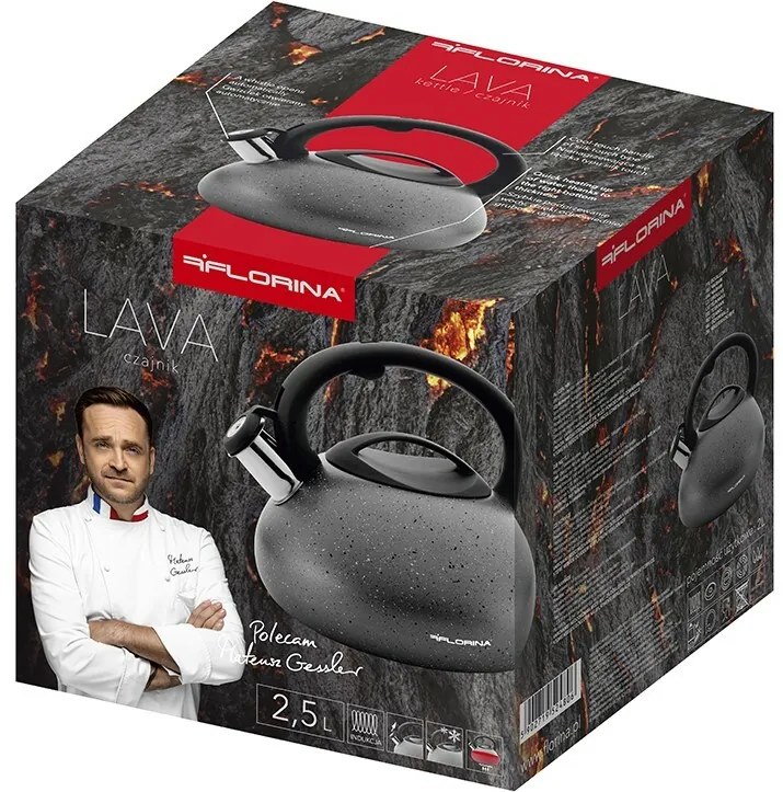 Florina Nierdzewny czajnik Lava 2,5 l