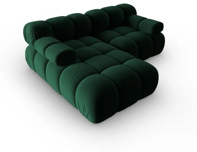 Zielona aksamitna sofa 191 cm Bellis – Micadoni Home