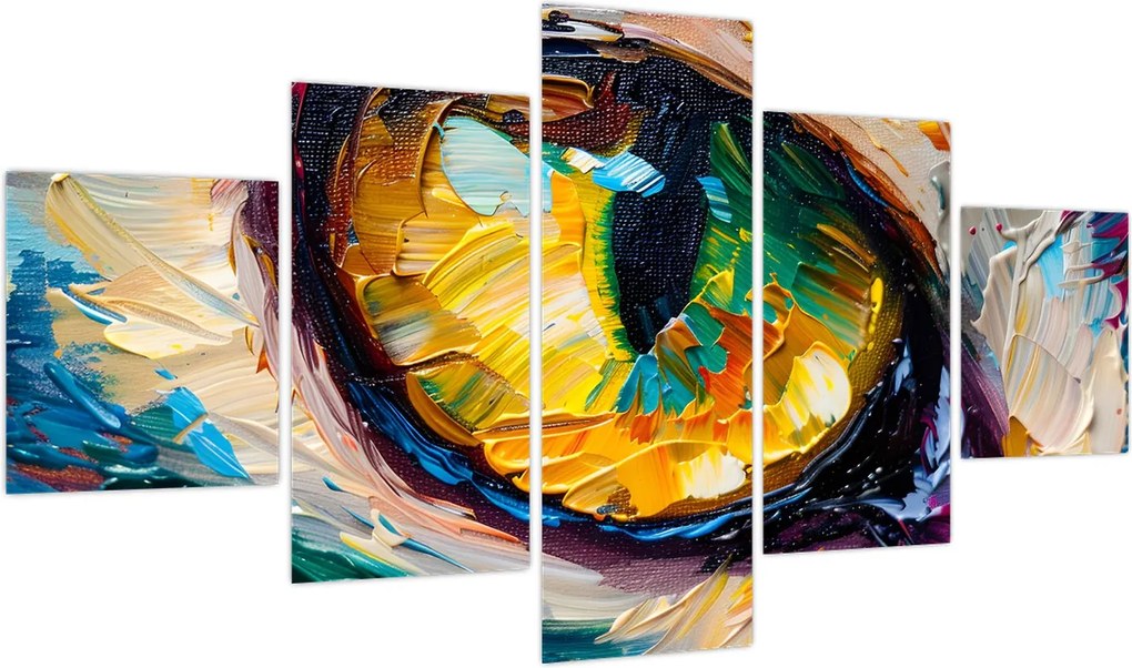 Obraz - Malowanie kocim okiem (125x70 cm)