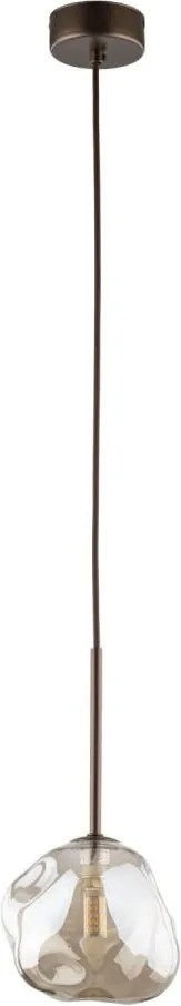 Žyrandol na lince LAVA 1xG9/8W/230V brązowy/dymny beż