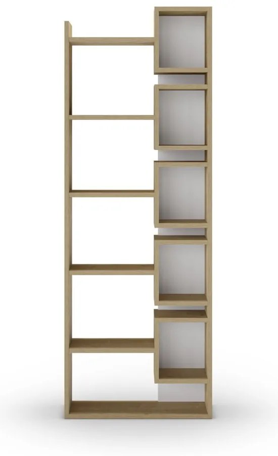 Biały regał w dekorze dębu 60x168,5 cm Eladi – Marckeric