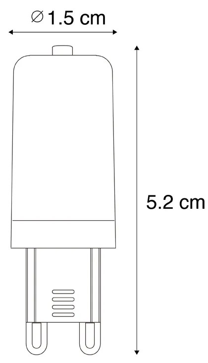 Zestaw 5 przezroczystych żarówek LED G9 3,5W 480lm 3000K