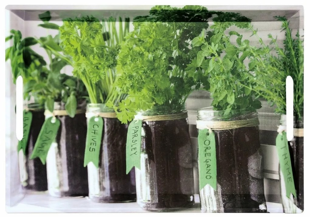 Kesper 77334 Taca do serwowania Zioła, 50 x 35 x 4,5 cm