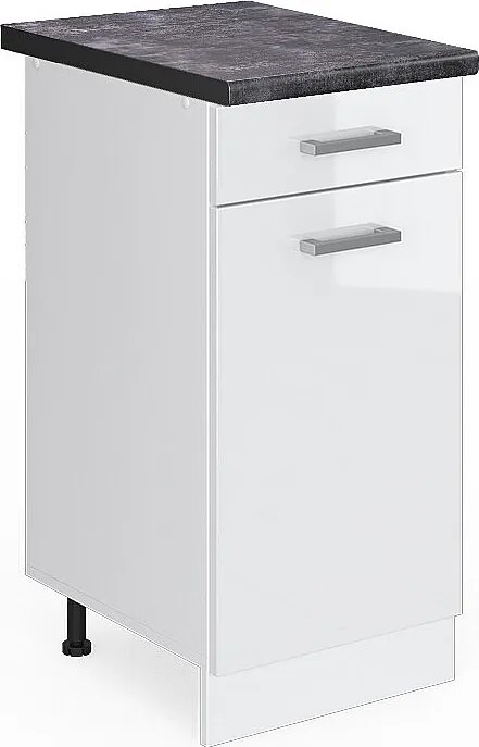 Szafka dolna do kuchni biały wysoki połysk 40x60x81.6 r-line