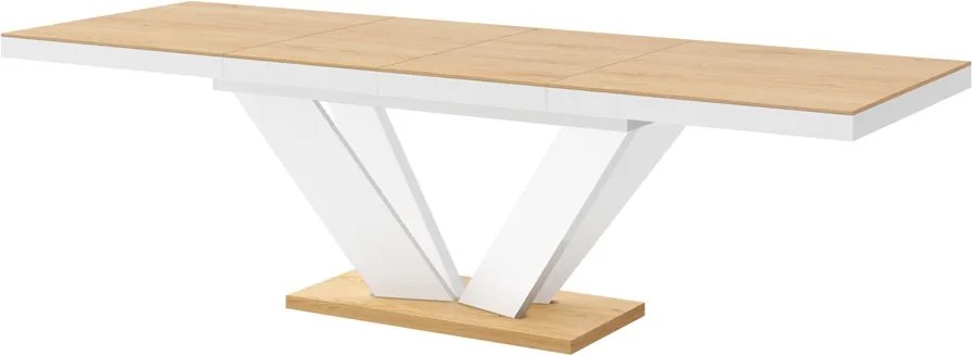 Rozkładany stół z blatem w dębowym dekorze Viva 2 Hubertus