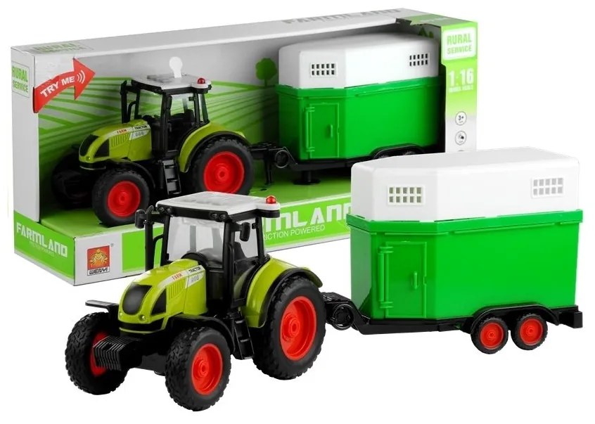 Traktor z przyczepką na konia napęd friction 37,5