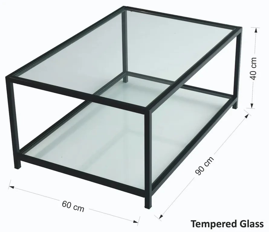 Czarny stolik 60x90 cm Astro – Neostill