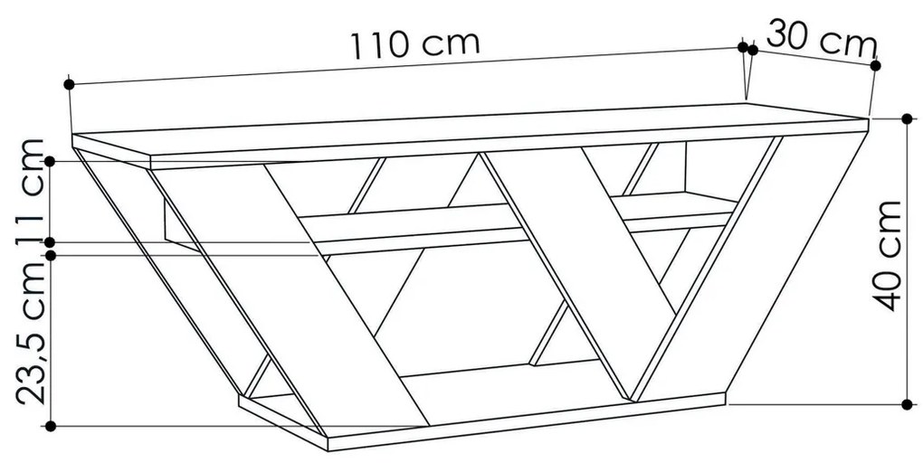Stolik pod telewizor Pipralla Oak