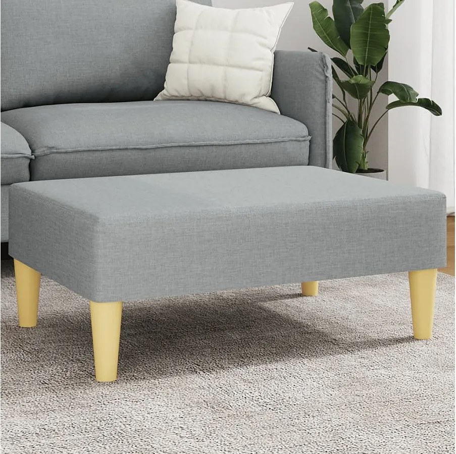 Jasnoszary podnóżek 77x55x31 cm nowoczesny i wygodny materiał