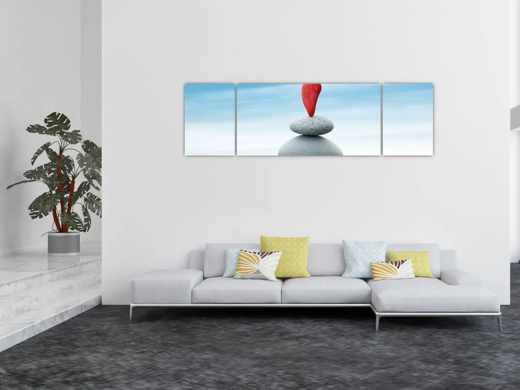 Obraz - Równowaga z kamieniami (170x50 cm)