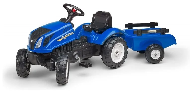 Falk traktor na pedały new holland duży z przyczepką + otwierana maska od 2 lat