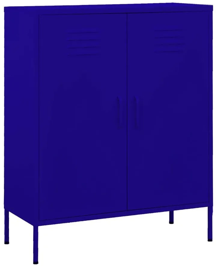 Granatowa szafka gospodarcza w stylu industrialnym H6-D23