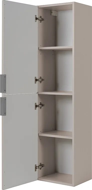 Szafka łazienkowa kaszmir 27 x 35 x 136 cm uchwyty srebrne