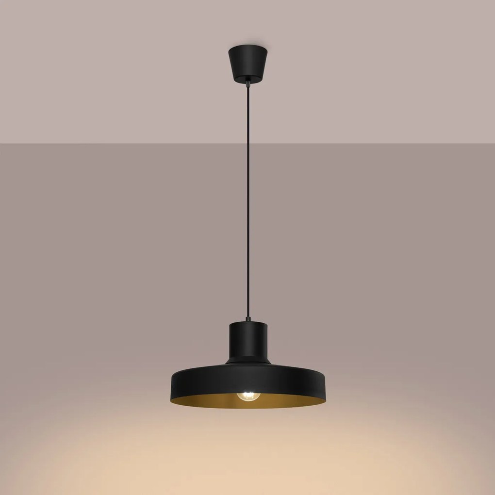 Lampa wisząca BILO czarna SOLLUX  LIGHTING