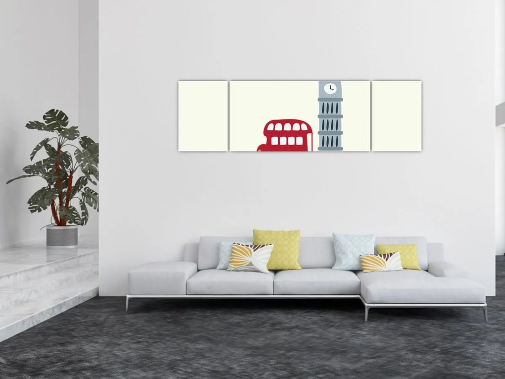 Obraz - Miasta Europy N⁰3 (170x50 cm)