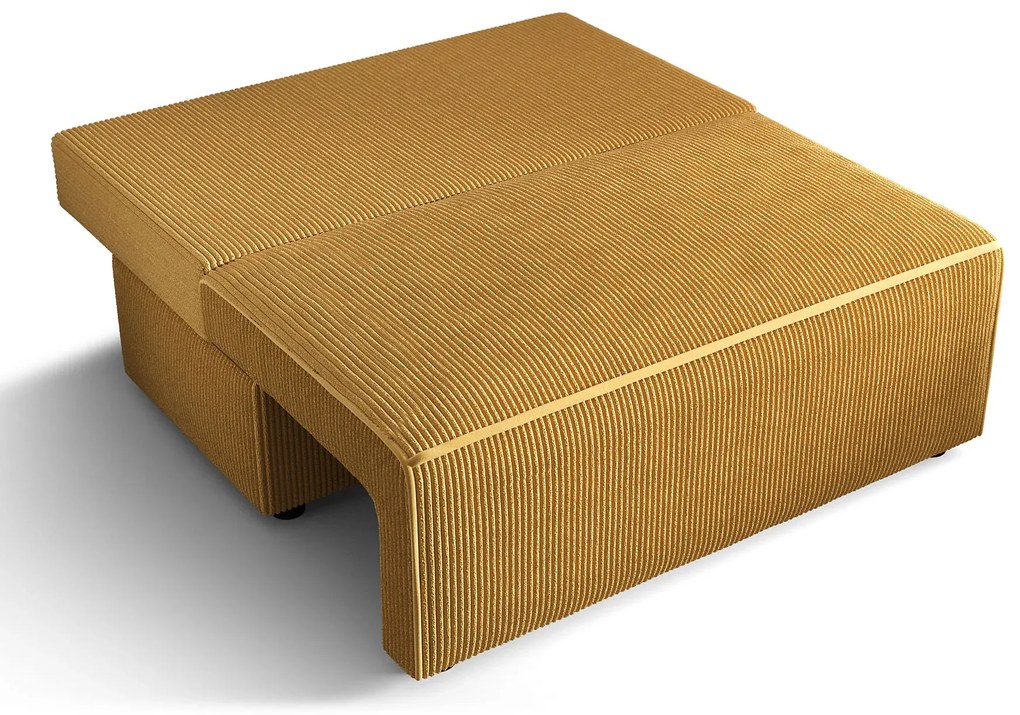 Musztardowa sztruksowa sofa rozkładana Z1-E96