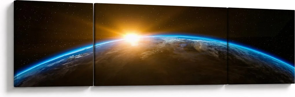 Obraz planety Ziemi z kosmosu (170x50 cm)