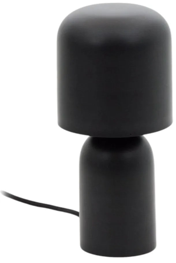 Czarna lampa stołowa z metalowym kloszem (wysokość 28 cm) Monze – Kave Home