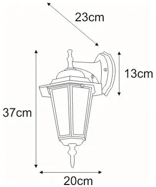 Czarny kinkiet ogrodowy klasyczny - 4X S330 A4-T96