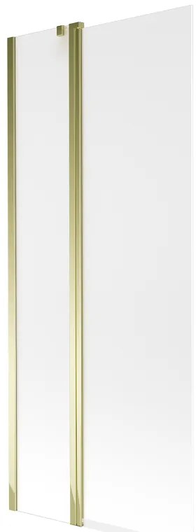 Mexen Flip parawan nawannowy 2-skrzydłowy 80 x 150 cm, szron, złoty - 894-080-101-50-30
