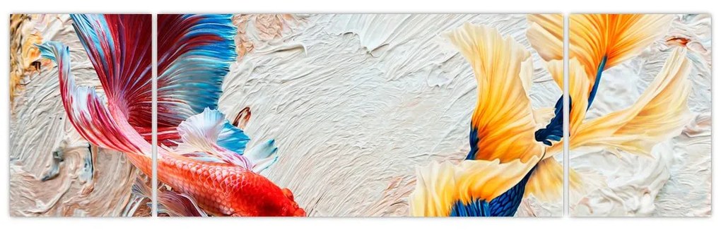 Obraz - Ryby bojowniki (170x50 cm)