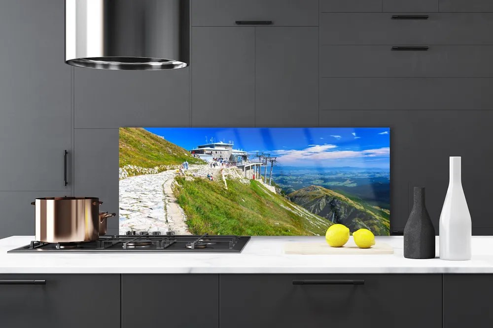 Szkło do Kuchni na Ścianę Kręta Górska Ścieżka