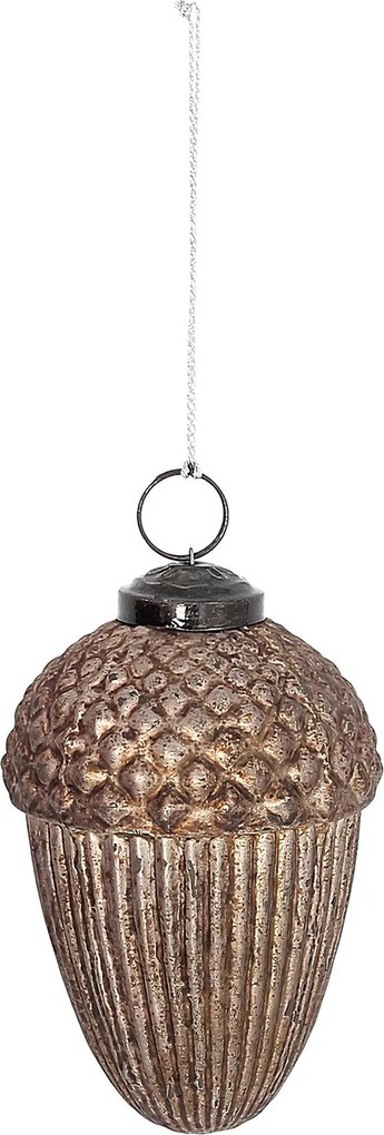 Bombka szklana Acorn Gold 7x7x10 cm