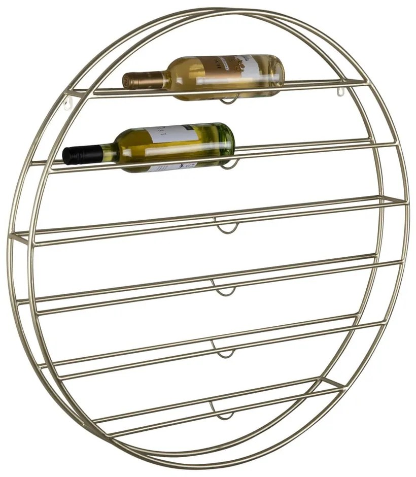 Wiszący metalowy regał na wino w kolorze złota liczba butelek 12 80x80x9 cm Redondo – PT LIVING