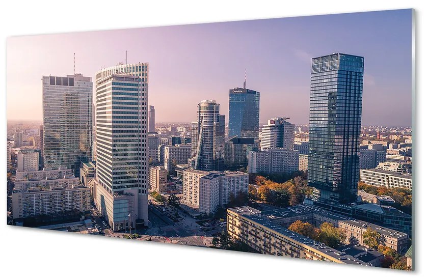 Obraz na szkle Warszawa Wieżowce panorama