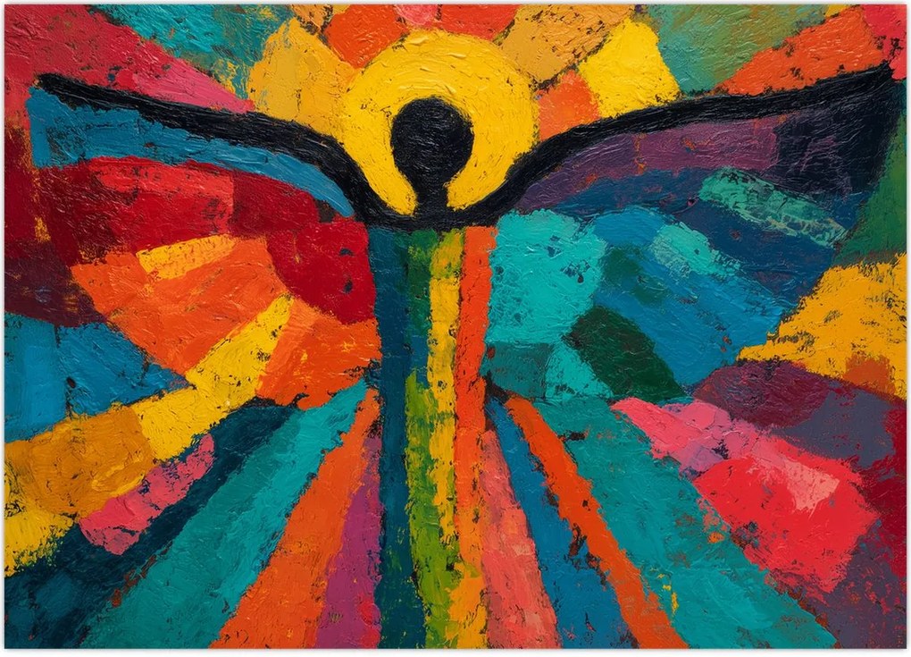 Obraz - Malowany anioł (70x50 cm)
