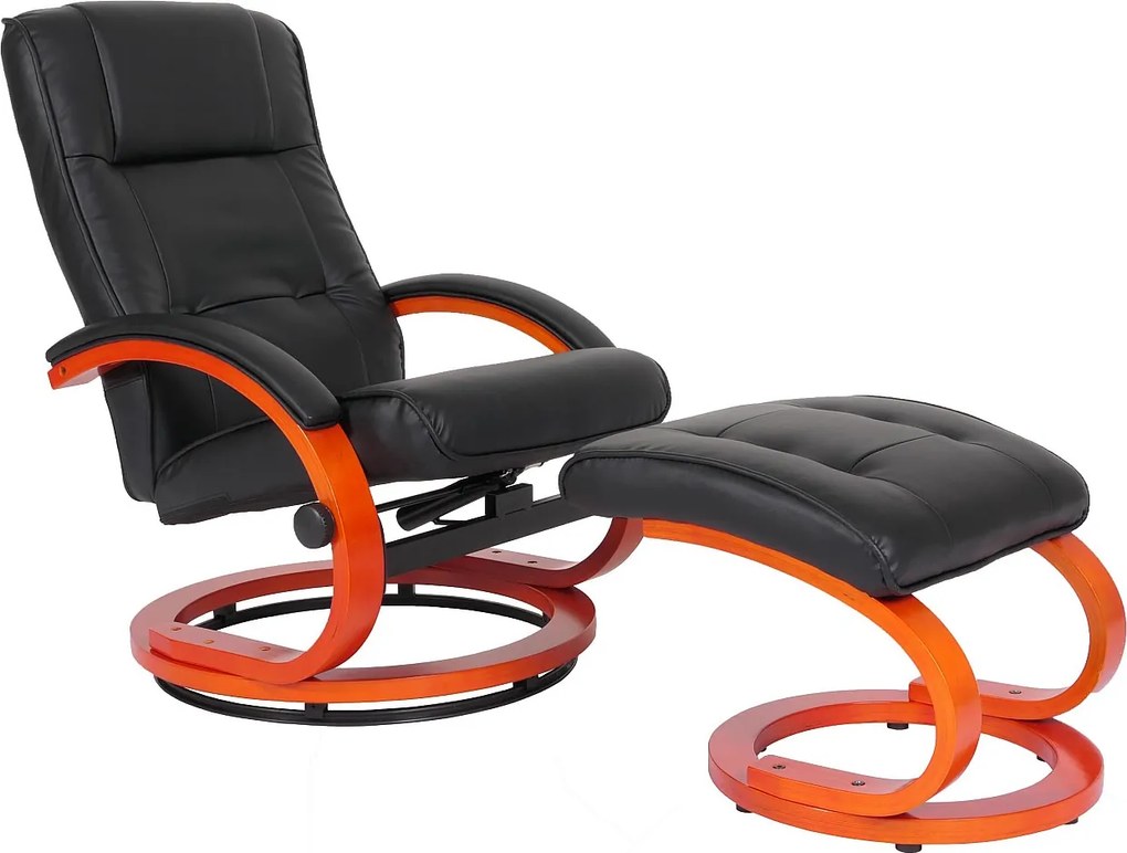 Leżanka Aprilia z taboretem,  czarny