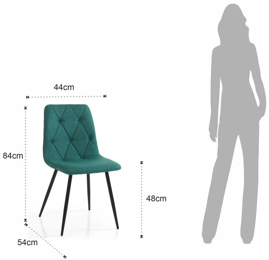 Zielone krzesła zestaw 2 szt. Mesh – Tomasucci
