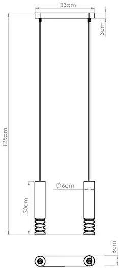 Biała dwupunktowa lampa tuba E6-D81